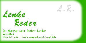 lenke reder business card